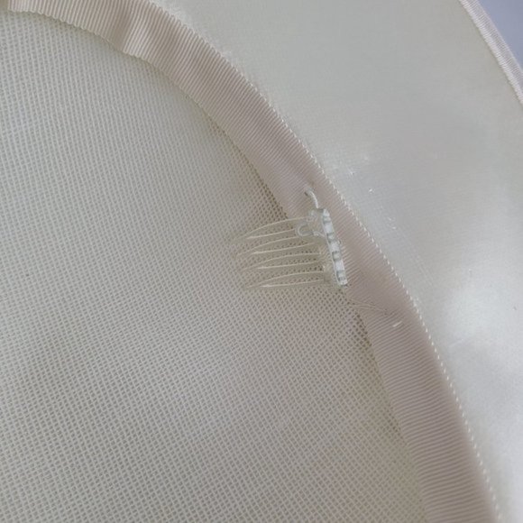 VINTAGE Cream Floral Veil Hat Wedding Bridal - Picture 10 of 10